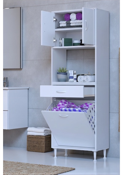 Eliusta Seris Sepetli Ve Çekmeceli Banyo Dolabı G:55 Cm Çok Amaçlı Beyaz Düzenleyici 55x173x32,5 Cm Dolap Beyaz Eliusta Seris Sepetli Ve Çekmeceli Banyo Dolabı G:55 Cm Çok Amaçlı Beyaz Düzenleyici 55x173x32,5 Cm Dolap Beyaz