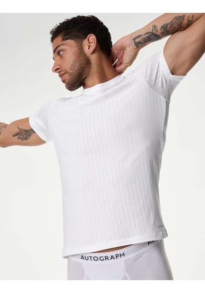 Marks & Spencer 2'li Supima Pamuklu Atlet Seti T14001681a Beyaz