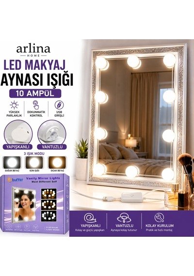 10 Lu Led Makyaj Aynası Işığı