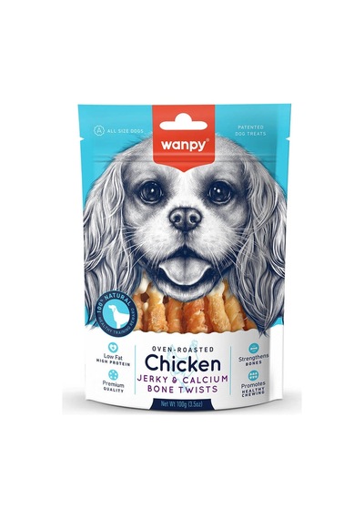 Kalsiyumlu Gerçek Tavuk Sargı Köpek Ödülü 100 Gr