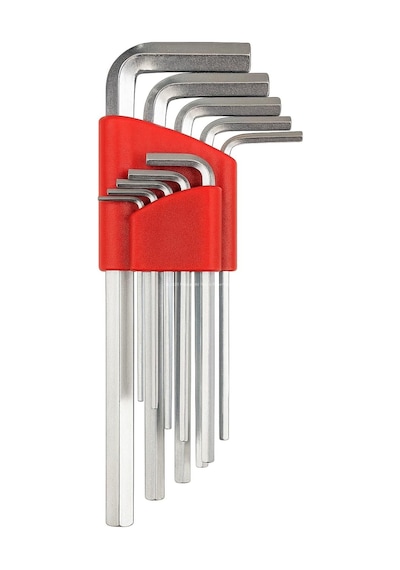 9 Parça L Alyan Anahtar Takımı, Metrik 1.5 10 Mm Boyutlu, Dayanıklı, Taşıma Aparatlı, Hobi Ve E