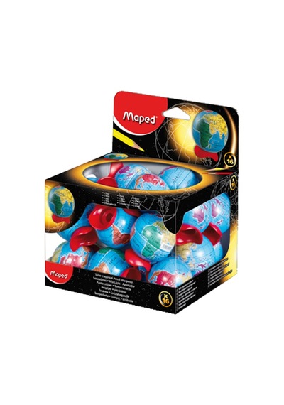 Maped Öğrenci Kalemtıraşı Globe Metal Küre Hazneli 16 Lı 51111