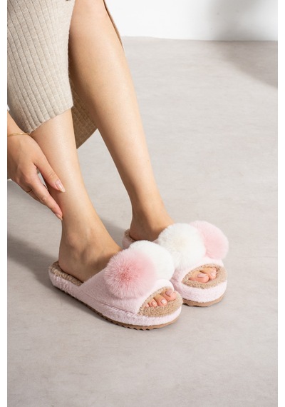 Stwenn Kadın Peluş Ev Terliği Çift Ponponlu Açık Burun Ses Yapmaz Taban Şık Rahat Kışlık Çeyiz Panduf Terlik Pembe Stwenn Kadın Peluş Ev Terliği Çift Ponponlu Açık Burun Ses Yapmaz Taban Şık Rahat Kışlık Çeyiz Panduf Terlik Pembe