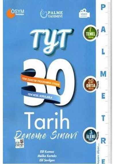 Yks Tyt Tarih 30 Deneme Sınavı Palme Yayınevi