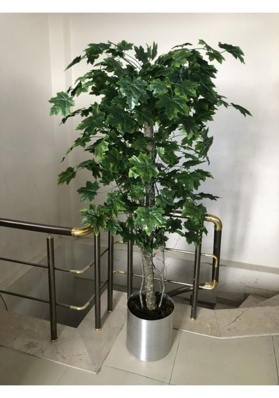 Cihan Çiçekçilik Yapay Ağaç Çınar Ağaç 180 Cm Metal Saksıda Yeşil