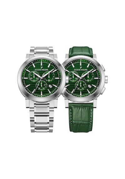 Jacques Philippe Jpqgc1713x6xs Erkek Kol Saati Ve Yedek Kordon Metalik Gri