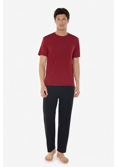 Malabadi Erkek Bordo Bisiklet Yaka Micro Modal Extra Yumuşak Yazlık Pijama Takımı 6030