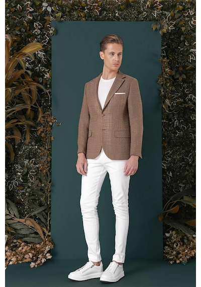 Efor C 660 Slim Fit Bej Spor Ceket Bej