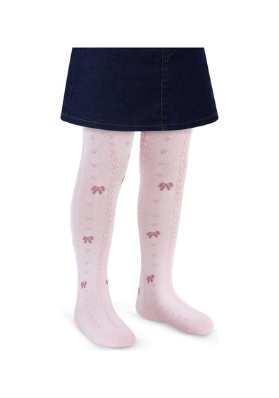 Civil Girls Civil Kız Çocuk Kurdale Desenli Kız Külotlu Çorap Okul Kreş Ve Günlük Kullanım - Pembe