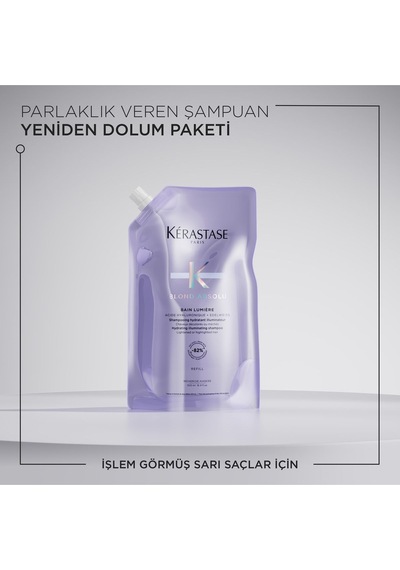 Kerastase Blond Absolu Bain Lumiere Işlem Görmüş Sarı Saçlar Için Parlaklık Veren Şampuan 500 Ml Boyalı