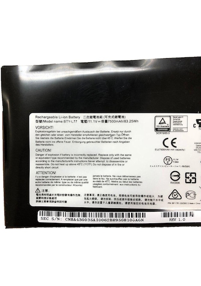 Msı Bty-l77 Wt72 Gt72 Gt72s Gt72vr Ms-1781 Ms-1783 Batarya Pil