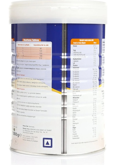 Mey İthalat Plus Bebek Sütü 1 800 Gr