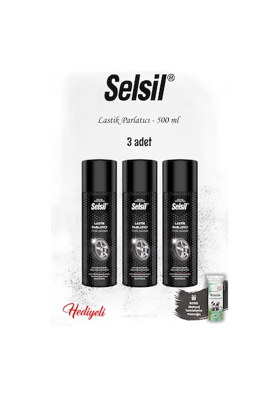 Selsil 3'lü Lastik Parlatıcı 500 Ml, Rosıe