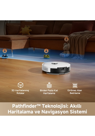 Dreame F20 20.000Pa Emiş Gücü Robot Süpürge Beyaz