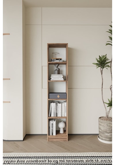 Linea Slim Kitaplık 5 Raflı Ahşap Linea Slim Kitaplık 5 Raflı Ahşap