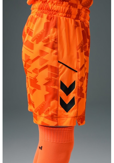 Hummel Line Kaleci Şort Neon Turuncu Çocuk
