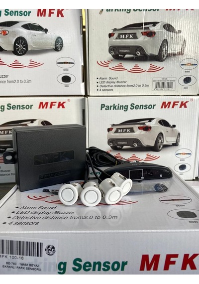 Mfk Universal Park Sensörü Dijital Görüntülü Ve Sesli Beyaz 18 Mm