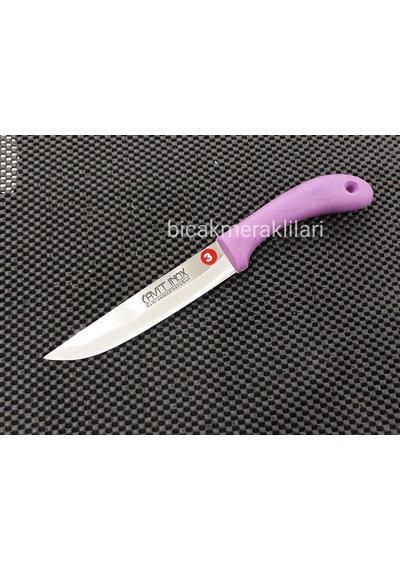 Damla Desenli Ekmek Bıçağı 26.5 CM 3 Numara Pembe