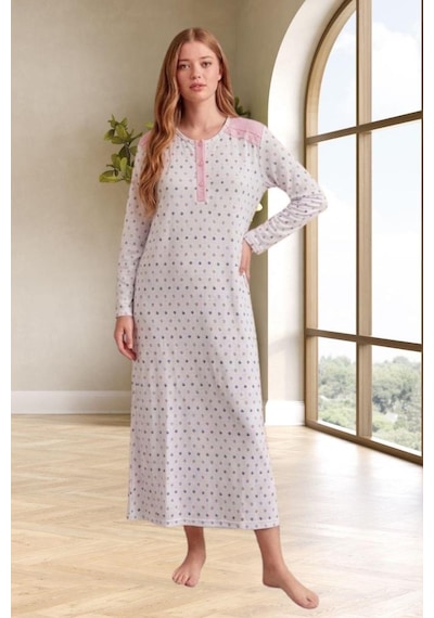 Mecit Pijama Mecit 6360 Pembe Kadın Sabahlık Pijama Gecelik Set