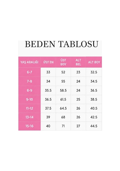 My Kids Wear Kız Çocuk Desenli Şortlu Bone Li Mayo Takımı 12874 Pembe - Beyaz