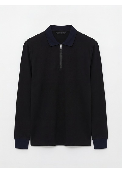 Lcwaıkıkı Classic Kahverengi Polo Yaka Erkek Sweatshirt