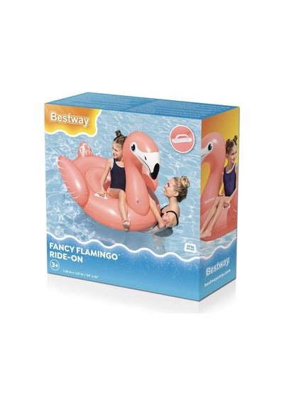 41525 - Tutunmalı Flamingo Binici 138 X 107 Cm Lisinya Çok Renkli