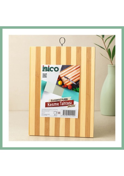Bşkvirgo Bambu Kesme Tahtası 24x34x1.3 Cm - Metal Kulplu Bsk2026 Diğer