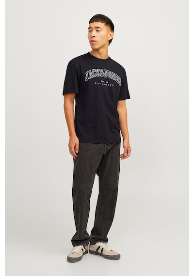Jack & Jones JJECALEB Erkek  Siyah Tişört