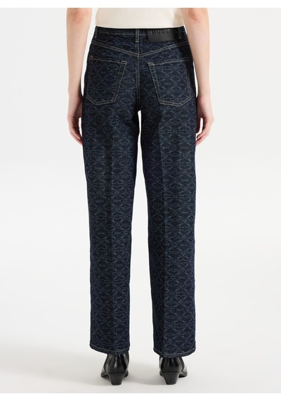 Hugo Lacivert Kadın %100 Pamuk Denim Pantolon 50541522