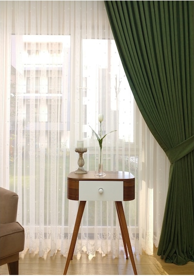 Evdepo Home Çimen Yeşili Fon Perde Tek Kanat Çimen Yeşili