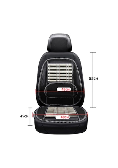 Oto Koltuk Minderi Bambu Bel Destekli Ergonomik Terletmez Üniversal Fa1-625 1 Adet