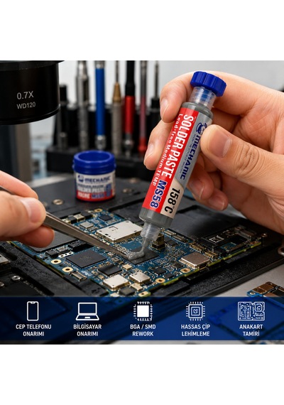 Mechanic Ms58 Kurşunsuz Şırınga Krem Lehim Pastası 158 C 20 Gram