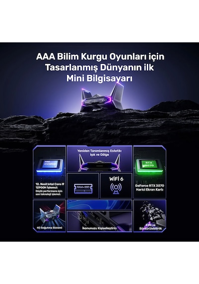Raxius MP M2A-İ9-3070-129H002 i9-12900h 16 GB 1 TB SSD RTX3070 Free Dos Mini Pc