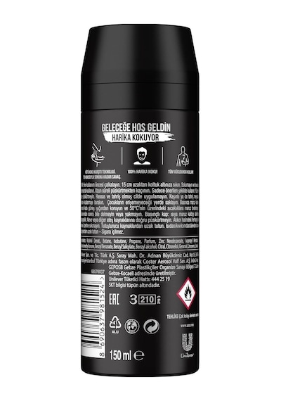 Axe Black Frozen Pear&Cedarwood Scent Erkek Sprey Deodorant 150 ML
