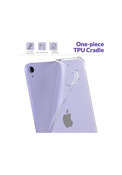 Apple Uyumlu iPad, Air 11 İnç Air 6.nesil M2 Kılıf Arkası Şeffaf Köşe Korumalı