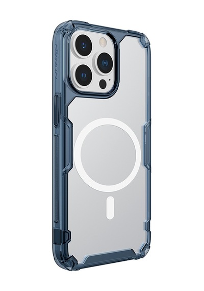 Nillkin Apple Uyumlu iPhone 13 Pro Max Magsafe Özellikli Nature Tpu Pro Kapak Mavi