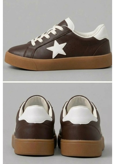 Çocuk Esnek Sneaker Kahverengi/beyaz
