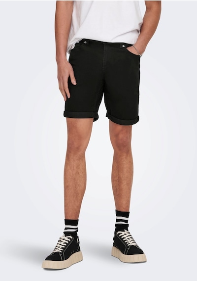 Only & Sons Erkek Kot Şort Onsply Black 4328 Shorts-22024328 001