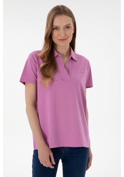 U.S. Polo Assn. Kadın Pembe Basic Polo Yaka Tişört 50305700-VR023 U.S. Polo Assn. Kadın Pembe Basic Polo Yaka Tişört 50305700-VR023