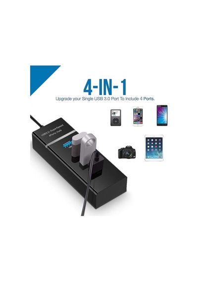 Beyaz 4 Port 3.0 Usb Hub Splitter Yüksek Hızlı Çoklu Splitter Usb Adaptörü Genişletme Kablosu Masaüstü Pc Dizüstü Adaptörü Usb Hub