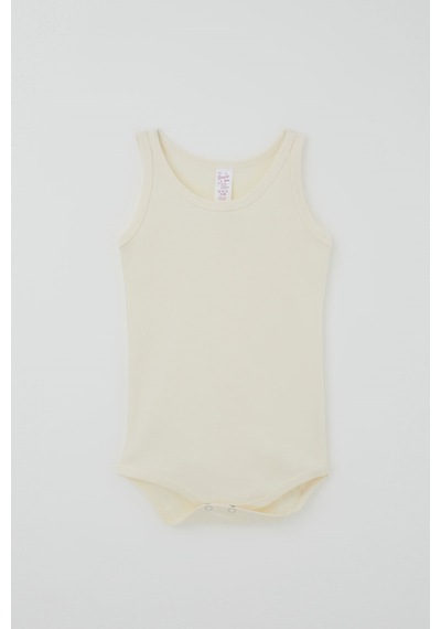 Breeze Kız Çocuk Çıtçıtlı Atlet Zıbın Body Basic 1-3 Yaş , Krem