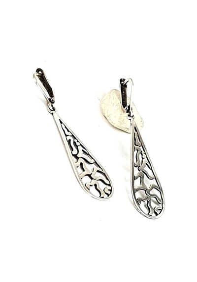 925 Ayar Gümüş Tasarım Damla Bohem Küpe N11.6991