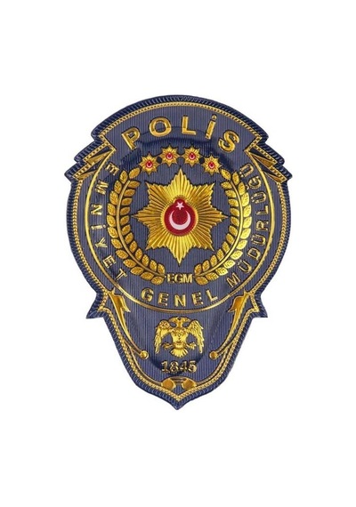 Terrien Özel Seri Üniforma Aksesuarı Göğüs Arması Single Sword Polis Mot Brövesi - Plastik Arma Çok Renkli