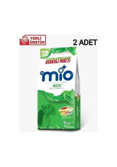 Mio Matik Beyazlar & Renkliler 9 Kg X 2 Adet