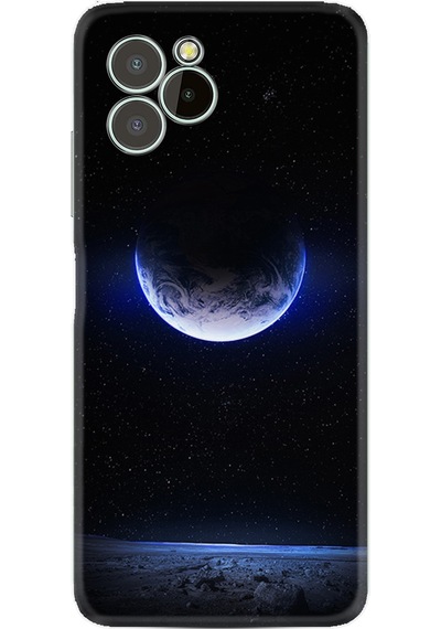 Oukitel C21 Pro Kılıf Resimli Desenli Silikon Platinium Series Midnight Moon 1802
