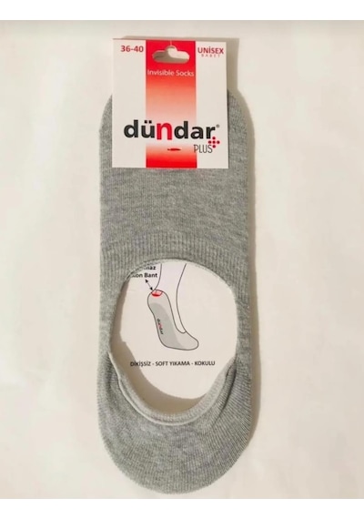 Dündar Çorap Dündar Plus 8214 Unisex Silikonlu Babet Çorap 12 Adet 001