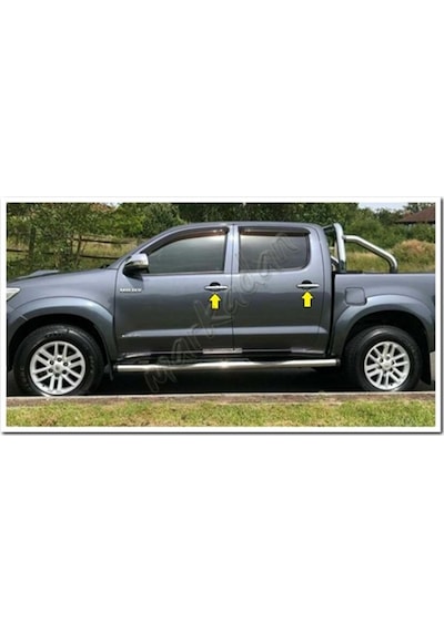 Markadan Toyota Uyumlu Hilux Krom Kapı Kolu 2006-2014 4 Kapı Paslanmaz  Ç