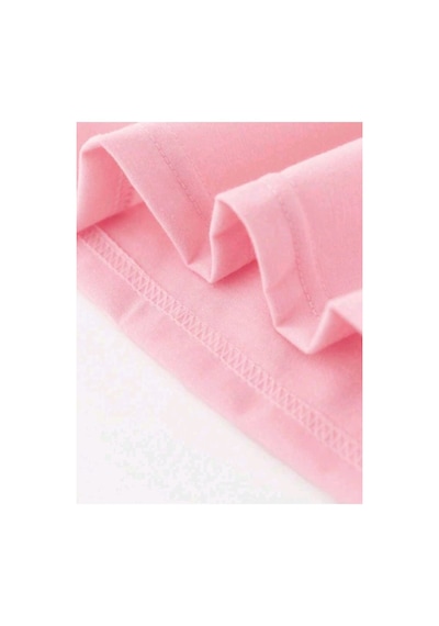 Stil-x Sıx Seven Baskılı Kız Çocuk Şort Takım, Nefes Alan Soft Kumaş Pembe-1