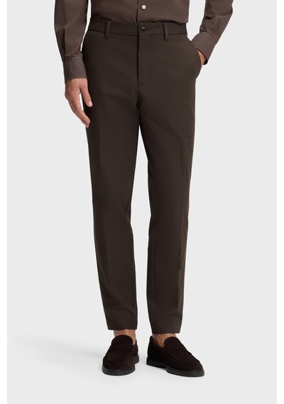 Boss Pamuk Karışımlı Slim Fit Daralan Paça Pantolon Erkek Pantolon 50543945 209 Kahve