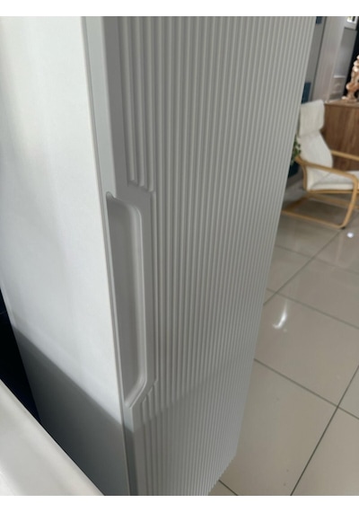 Noce Banyo Dolabı Aynalı Boy Dolaplı Membran Kapaklı 65 CM Gri